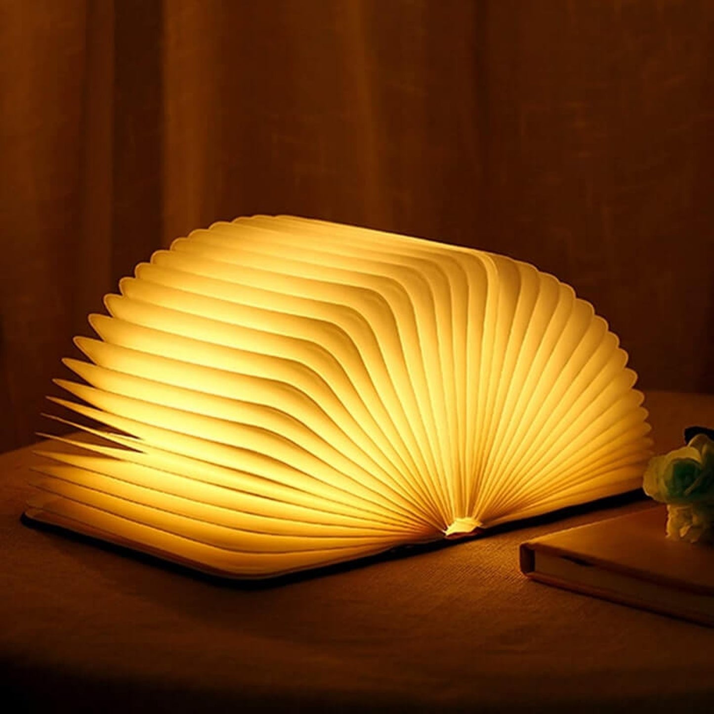 Wooden book lamp